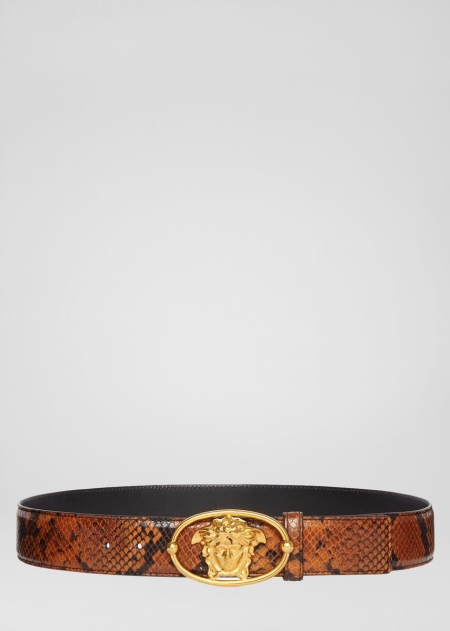 Versace Mock Python Oval Medusa Bälte Herr - 024651YOU